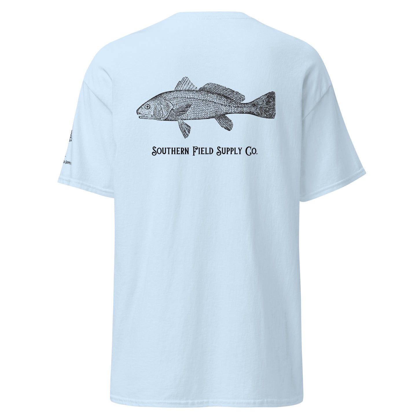 Red Drum Southern Field Supply Tee - red fish - fishermen - gift - for him - outdoors