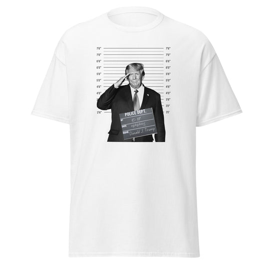 Trump Mug Shot Classic Tee  Salute to the Chief tshirt